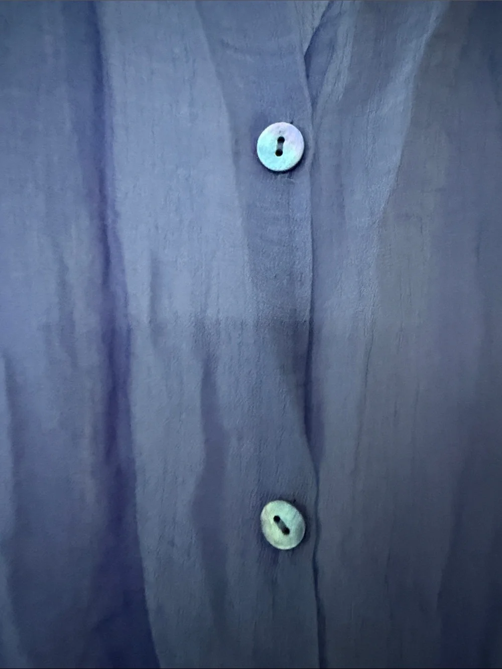 Eileen Fisher Violet Sheer Button-Down Shirt - Picture 4 of 8